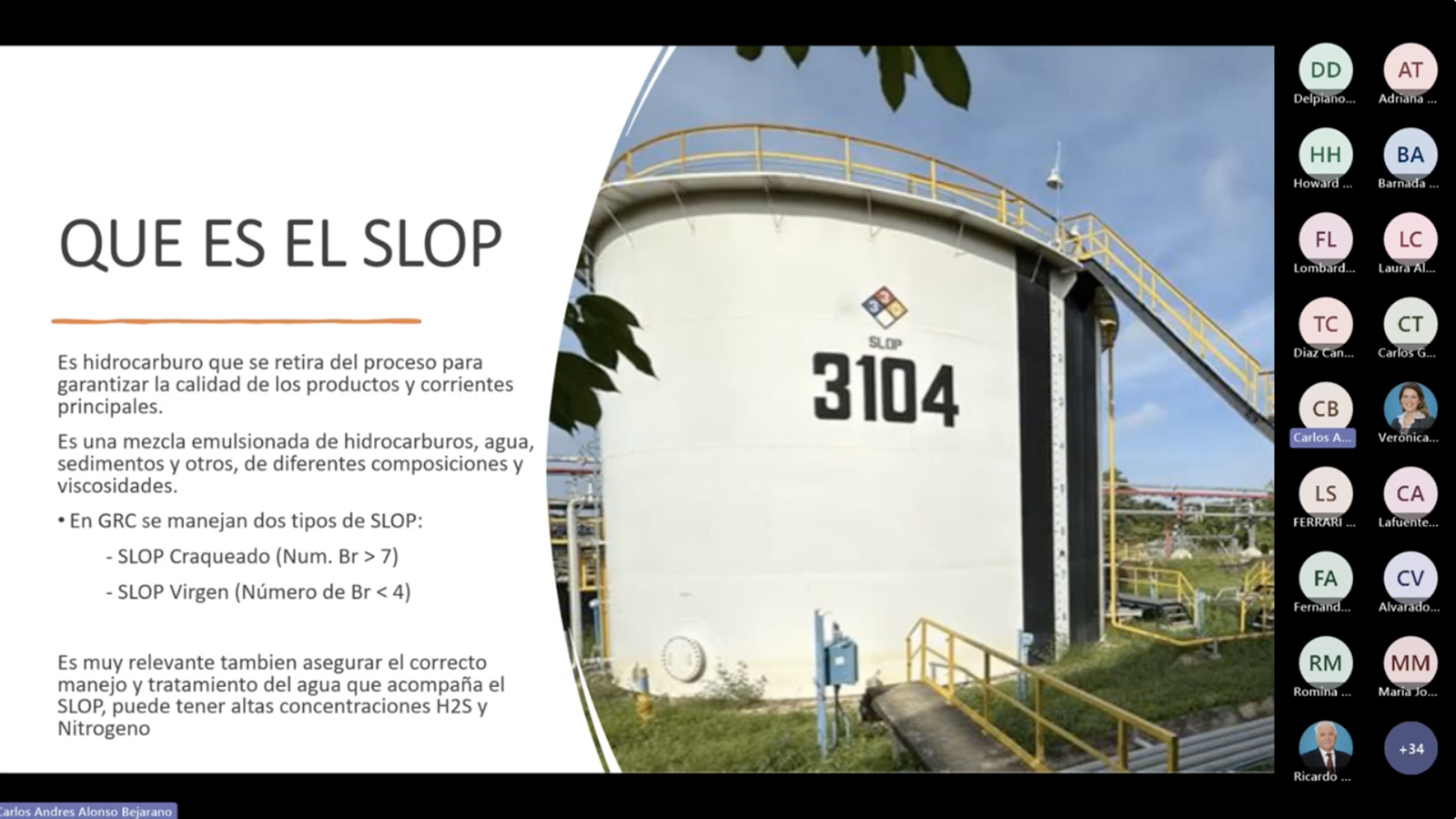 Taller virtual: Intercambio de mejores prácticas en el manejo del Slop en las refinerías