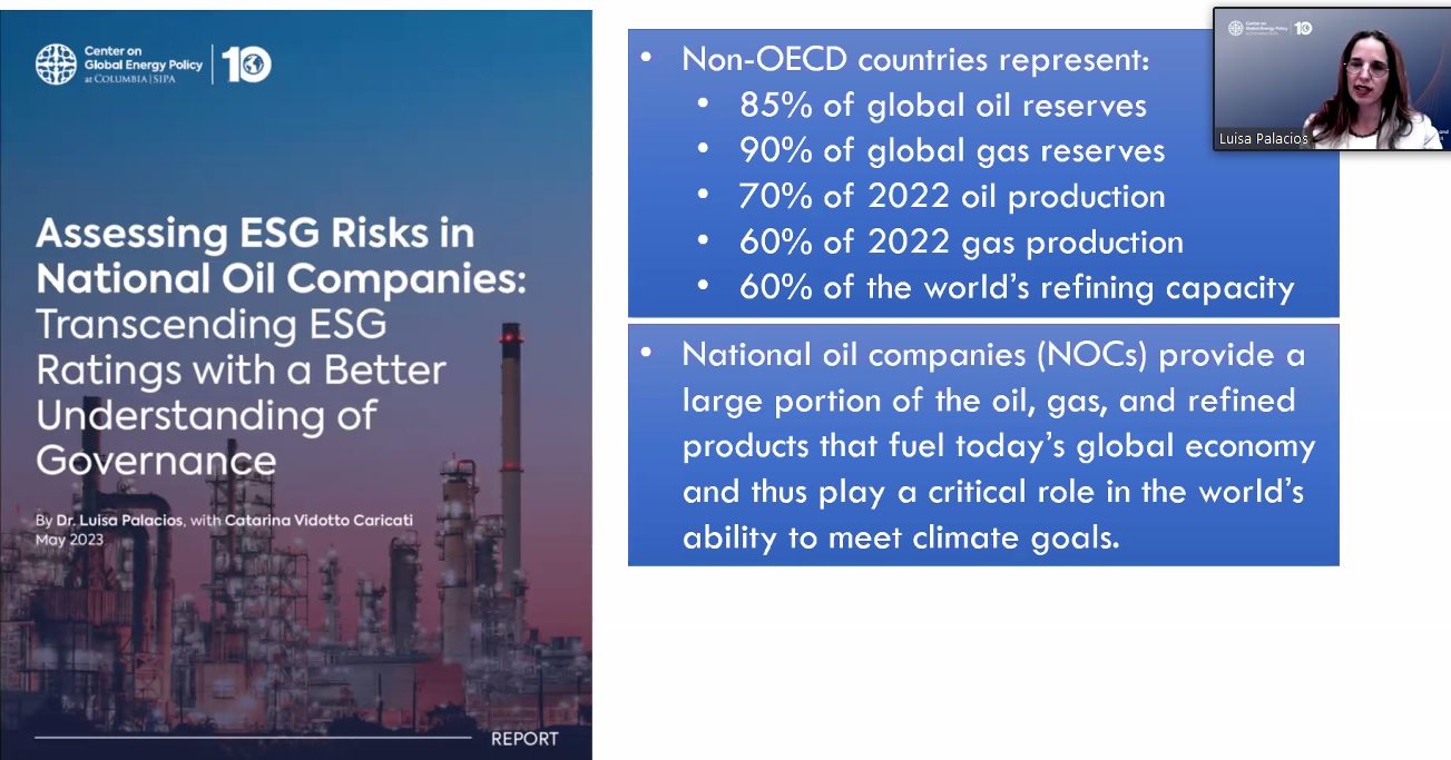 Buenas prácticas de ESG en empresas de petróleo y gas - Webinar Universidad de Columbia