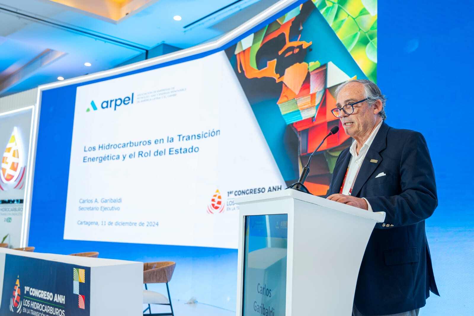 Hydrocarbons in the energy transition and the role of the State was the topic presented by Arpel at the Congress of ANH of Colombia