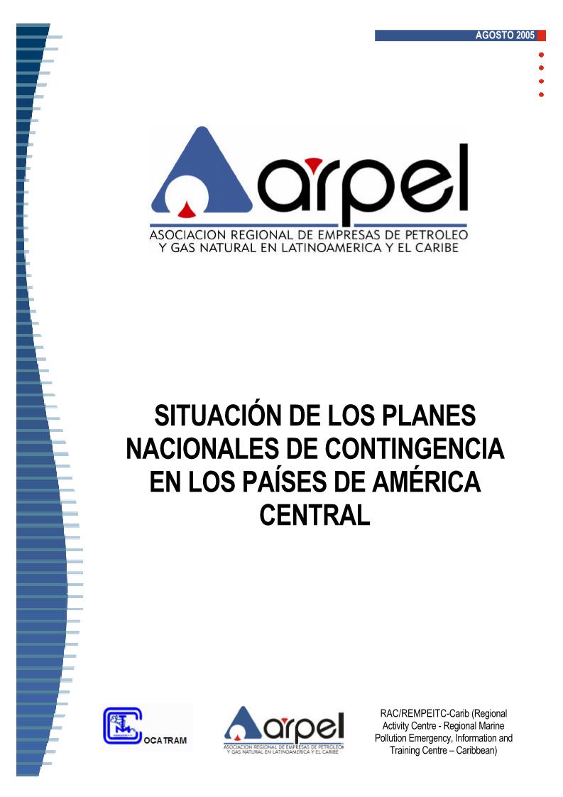 Situación de los Planes Nacionales de Contingencia en los Países de América Central